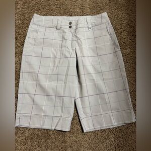 Nike golf Gray Plaid Women's Shorts 6
